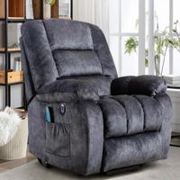 Bestier - 39&quot; Oversized Microfiber Power Lift Recliner Chair with USB and 8 Heated Massage Points...