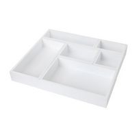 Martha Stewart - Enzo Wooden Desktop or Drawer Organizer Set in White - 6 Piece Set - White