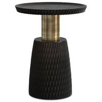 Simpli Home - Breanna Side Table - Black, Gold