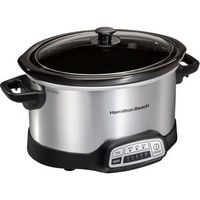 Hamilton Beach - 4-Quart Slow Cooker - silver