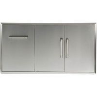 Coyote - 45&quot; Double Access Doors with Roll-Out Trash/Propane Tank Drawer - Stainless Steel