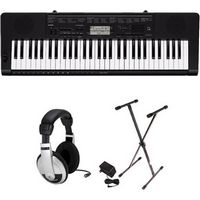 Casio - Portable Keyboard with 61 Velocity-Sensitive Keys - Black