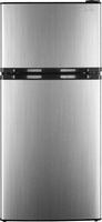 Insignia™ - 4.3 Cu. Ft. Mini Fridge with Top Freezer and ENERGY STAR Certification - Stainless Steel