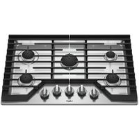 Whirlpool - 30&quot; Gas Cooktop - Stainless Steel