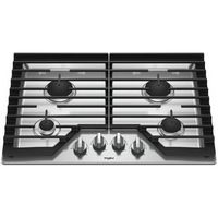 Whirlpool - 30&quot; Gas Cooktop - Stainless Steel