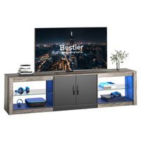 Bestier LED Entertainment Center for Living Rooms Fits TVs up to 75 Inches - Grey