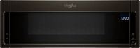 Whirlpool - 1.1 Cu. Ft. Low Profile Over-the-Range Microwave Hood Combination - Black Stainless S...