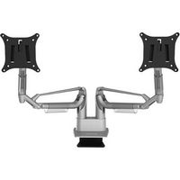 Kanto - DMS Series Dual-Arm Desktop Monitor Mount - Silver