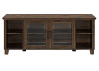 Walker Edison - 58&quot; Farmhouse Columbus TV Stand Console for Most Flat-Panel TVs Up to 65&quot; - Walnut