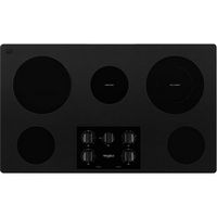 Whirlpool - 36&quot; Electric Cooktop - Black