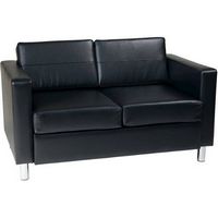 OSP Home Furnishings - Ave Six Pacific Vinyl Loveseat - Black