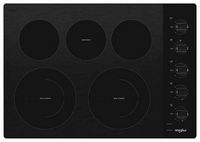 Whirlpool - 30&quot; Electric Cooktop - Black