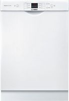 Bosch - 100 Series 24&quot; Front Control Built-In Dishwasher with Hybrid Stainless Steel Tub - White