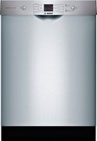 Bosch - 100 Series 24&quot; Front Control Built-In Dishwasher with Stainless Steel Tub - Stainless steel