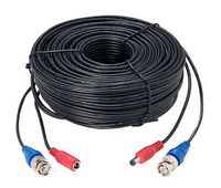 Lorex - 100’ 4K In-wall RG59 to RG59 BNC Video/Power UL CM Cable with Fire-Resistant - Black