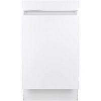 GE Profile - 18&quot; Top Control Built-In Dishwasher with Stainless Steel Tub - White