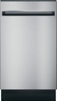 GE Profile - 18" Compact Top Control Built-In Stainless Steel Tub Dishwasher with 3-Level Wash an...