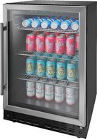 Insignia™ - 165-Can Built-In Beverage Cooler - Stainless Steel