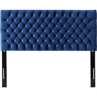 Noble House - Brooks 62&quot; Full-Size/Queen Upholstered Headboard - Navy Blue