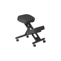 WorkSmart - KC Series Fabric/Wood/Memory Foam Ergonomic Kneeling Chair - Black/Espresso