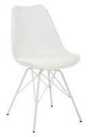OSP Home Furnishings - Emerson Side Chair with 4 Leg Base - White