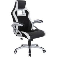 OSP Home Furnishings - Race Gaming Chair - White/Black