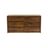 Sauder - Harvey Park Collection 6-Drawer Dresser - Grand Walnut