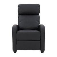 CorLiving - Oren PU Recliner - Black