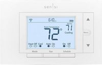 Emerson - Sensi Smart Programmable Wi-Fi Thermostat- Works with Alexa - White