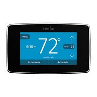 Emerson - Sensi Touch Smart Programmable Wi-Fi Thermostat-Works with Alexa, C-Wire Required - Black