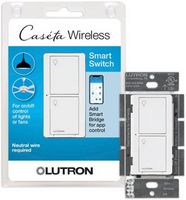 Lutron - Caseta Smart Switch for All Bulb Types or Fans, 5A - White