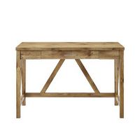 Walker Edison - Rustic Farmhouse A-Frame Computer Desk - Barnwood