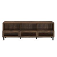 Walker Edison - Jackson 70&quot; TV Stand Cabinet for Most Flat-Panel TVs Up to 80&quot; - Dark Walnut