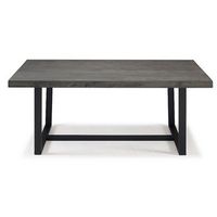 Walker Edison - 72" Rectangular Solid Pine Wood Dining Table - Gray