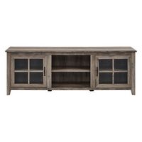 70" Farmhouse Glass Door TV Stand Console for Most TVs Up to 80"