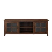 70" Farmhouse Glass Door TV Stand Console for Most TVs Up to 80"