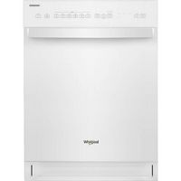 Whirlpool - 24&quot; Front Control Tall Tub Built-In Dishwasher with Stainless Steel Tub - White