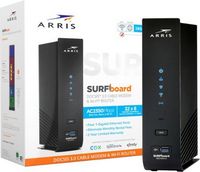 ARRIS - SURFboard DOCSIS 3.0 Cable Modem &amp; AC2350 Wi-Fi Router Combo - Black