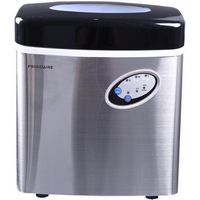 Frigidaire - 16.7&quot; 48.5-Lb. Freestanding Icemaker - Stainless Steel