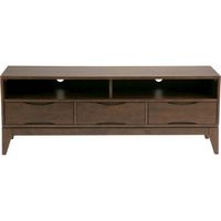 Simpli Home - Harper TV Cabinet for Most TVs Up to 66&quot; - Walnut Brown