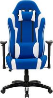 CorLiving - High-Back Ergonomic Gaming Chair - Blue/Mesh White
