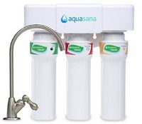 Aquasana - Claryum&#174; 3-Stage Max Flow 800-gal. Filter Capacity Under Sink Water Filter with Dedica...