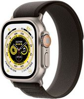 Apple Watch Ultra (GPS + Cellular) 49mm Titanium Case with Black/Gray Trail Loop - S/M - Titanium