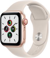 Apple Watch SE (GPS + Cellular) 40mm Gold Aluminum Case with Starlight Sport Band - Gold
