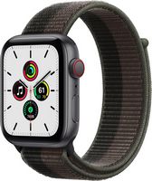Apple Watch SE (GPS + Cellular) 44mm Space Gray Aluminum Case with Tornado/Gray Sport Loop - Spac...