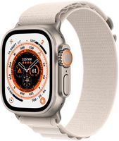 Apple Watch Ultra (GPS + Cellular) 49mm Titanium Case with Starlight Alpine Loop -&#160;Medium - Titan...