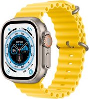 Apple Watch Ultra (GPS + Cellular) 49mm Titanium Case with Yellow Ocean Band - Titanium (AT&amp;T)
