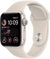Apple Watch SE 2nd Generation (GPS) 40mm Aluminum Case with Starlight Sport Band - S/M - Starlight