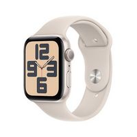 Apple Watch SE 2nd Generation (GPS) 44mm Starlight Aluminum Case with Starlight Sport Band - S/M ...