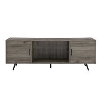 Walker Edison - 70&quot; Mid Century Modern TV Console for Most Flat-Panel TVs Up to 80&quot; - Slate Gray